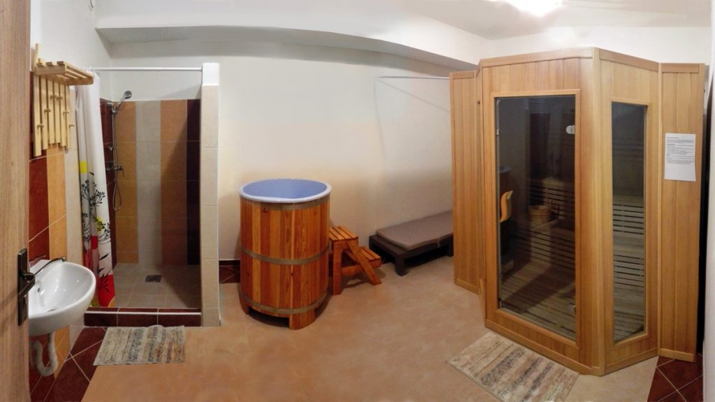 Penzión U Huberta - miestnosť so saunou - panoráma